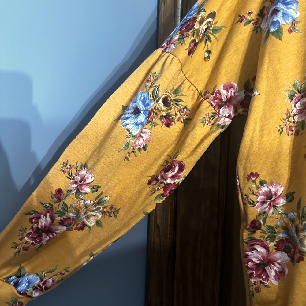 Yellow Floral Long Sleeve